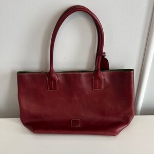 Dooney and Bourke Red Leather Tote Bag